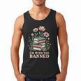 Im With The Banned Floral Flower Book Lover Men Tank Top