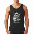 Boo Skeleton Skull Books Halloween Women School Teacher Kid Men Tank Top