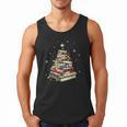 Book Christmas Tree Teacher Book Lover Crew Neck Modern Classic Christmas Small Short Sleeve -Adults -Kids Men Tank Top