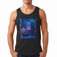 Book Library Bookshelf Armchair Window Pattern Print Men Tank Top
