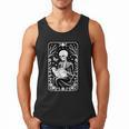 Book Lover The Reader Tarot Card Skeleton Reading Men Tank Top