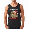 Book Reading Just Waiting For Christmas Gingerbread Men Tank Top Book Reading Just Waiting For Christmas Gingerbread Men Tank Top