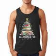 All Booked For Christmas Coquette Books Teacher Xmas Tree Men Tank Top