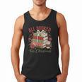 All Booked For Christmas Coquette Xmas Book Club Book Lovers Men Tank Top