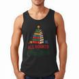 All Booked For Christmas Librarian Reader Xmas Pajama Men Tank Top