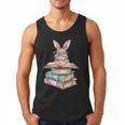 Books Bookworm Reader Book Cute Reading Bunny With Glasses Men Tank Top