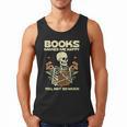 Books Make Me Happy Skeleton Read Reading Librarian Book Men Tank Top