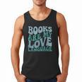 Books Are My Love Language Retro Book Quote Men Tank Top