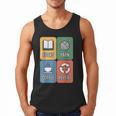 Books Yarn Coffee Repeat Crocheting Men Tank Top