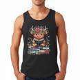 Bookworm Cute Baby Highland Cow Reading Book Men Tank Top