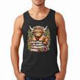 Bookworm Cute Highland Cow Reading Book Men Tank Top