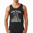 Born To Read Forced To Socialize Dragon Books Reading Men Tank Top
