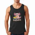 Caffelotl Cute Axolotl Pun Coffee Book Lover Kawaii Humor Men Tank Top