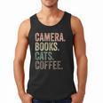 Camera Books Cats And Coffee Lover Photography Men Women Men Tank Top Camera Books Cats And Coffee Lover Photography Men Women Men Tank Top