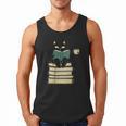Cat Reading Book Men Tank Top