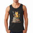 Cat Reading Books Men Tank Top