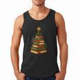 Christmas Book Tree Bookshelf Holiday For Readers Librarians Men Tank Top