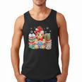 Christmas Gingerbread Man Reading Book Snowflake Teacher Men Tank Top