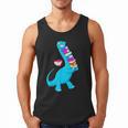 Cool Dinosaur Books Art For Men Women Libarian Book Lover Men Tank Top