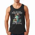 All The Cool Dinosaurs Are Reading Book Reader T-Rex Kawaii Men Tank Top