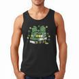 Coquette Bow Books St Patrick's Shamrock Bookworm Librarian Men Tank Top