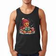 Cozy Gingerbread Christmas Reading Book Xmas Snowflakes Fall Men Tank Top