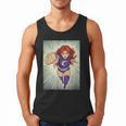 The Crimson Crescent 90s Retro Comic Book Superheroine Art Men Tank Top