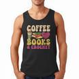 Crochet Coffee Reading Books Crocheter Crocheting Men Tank Top