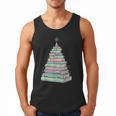 Cute Bookmas Christmas Book Tree Book Lover Teacher Men Tank Top