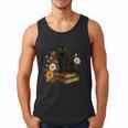 Cute Cat Book Flowers Men Tank Top