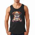 Cute Dog Puppy English Bulldog Reading Book Men Tank Top Cute Dog Puppy English Bulldog Reading Book Men Tank Top