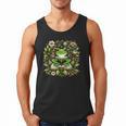 Cute Floral Frog Book Reading Men Tank Top
