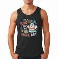 Cute Ghost Book Halloween Spooky Boo School Art Teacher Men Tank Top