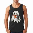 Cute Ghost Cat Reading Book Spooky Season Halloween Costume Men Tank Top