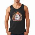 Cute Ghost Drinking Coffee Halloween Reading Book Retro Men Tank Top Cute Ghost Drinking Coffee Halloween Reading Book Retro Men Tank Top