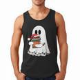 Cute Ghost Holding Books Bookish Christmas Men Tank Top