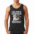 Cute Glasses Read Books & Pet My Maltese Lover Men Tank Top