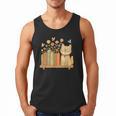 Cute Kawaii Cat Books Flowers Men Tank Top Cute Kawaii Cat Books Flowers Men Tank Top