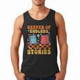Cute Librarian Library Book Lover Keeper Of Endless Stories Men Tank Top