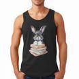 Cute Reading Bunny With Glasses Books Reader Book Bookworm Men Tank Top