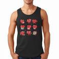 Cute Reading Hearts Valentine Day Book Lover Teacher Student Men Tank Top