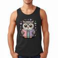 Cute Reading Owl Book Lover Teacher Librarian Bookworm Men Tank Top