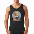 Cute Teddy Bear Reading Book Fun Men Tank Top