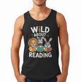 Cute Wildlife Zoo Animals For Book Reader Bookworms Men Tank Top
