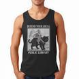 Defend Your Local Library Knight Cat Rider Book Lover Men Tank Top Defend Your Local Library Knight Cat Rider Book Lover Men Tank Top