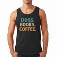 Dogs Books Coffee Book Lover Dogs Coffee Men Tank Top