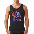 Dragon Reading a Book Bookworm Book Lover Men Tank Top