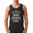 Easily Distracted By Books & Dragons Bookworm Reading Men Tank Top Easily Distracted By Books & Dragons Bookworm Reading Men Tank Top