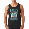 Easily Distracted By Books And Dragons Nerds Men Tank Top