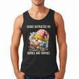 Easily Distracted By Books And Gnomes Book Reading Gnome Men Tank Top